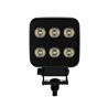 Lampa robocza LED, kwadratowa 60W 6600lm 12/24V, biała, 92x109.5x51.1 mm światło rozproszone z wtyczką Deutsch, 12 LED