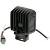 Lampa robocza LED, kwadratowa 60W 6600lm 12/24V, biała, 92x109.5x51.1 mm światło rozproszone z wtyczką Deutsch, 12 LED