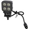 Lampa robocza LED, kwadratowa 40W 2650lm 12/24V, biała, 70.1x126.6x49.7 mm światło rozproszone z wtyczką Deutsch, 8 LED