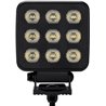 Lampa robocza LED, kwadratowa 90W 6800lm 12/24V, biała, 108x120.7x52.7 mm światło rozproszone z wtyczką Deutsch, 18 LED