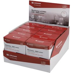 Lampa robocza LED, kwadratowa 24W 2000lm, biała, 107x52x136 mm światło rozproszone, Kramp (op. 10 szt.)