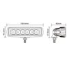 Lampa robocza LED, prostokątna 18W 1620lm, biała, 160x60x70 mm światło skupione, Kramp