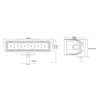 Lampa robocza LED, prostokątna 18W 1620lm, biała, 160x60x70 mm światło skupione, Kramp (op. 8 szt.)