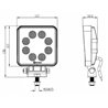 Lampa robocza LED, prostokątna 27W 2376lm, biała, 107x38.8x136 mm światło rozproszone, Kramp