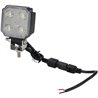 Lampa robocza LED, kwadratowa 20W 3000lm, biała, 75x47x107.5 mm z wtyczką Deutsch 2-pin, światło rozproszone, Kramp