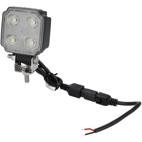 Lampa robocza LED, kwadratowa 20W 3000lm, biała, 75x47x107.5 mm z wtyczką Deutsch 2-pin, światło rozproszone, Kramp (op. 10 szt.