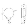 Lampa robocza LED, okrągła 27W 3420lm, biała, 100x48.5x120 mm z wtyczką Deutsch 2-pin, światło rozproszone, Kramp