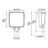 Lampa robocza kwadratowa LED, 18W 1440lm