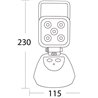 Lampa robocza LED, 15W 1080lm 230x115 mm