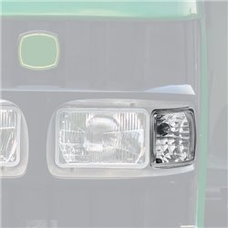 Reflektor roboczy halogenowy, narożny, lewy, 12V 50W kwadratowy, biały 98x110x111 mm wtyczka PGJ13, Wesem