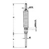 Siłownik zasuwy beczkowozu  MZ 6" hydrauliczny ze sprężyną typu 3, M30x2,0-art.0510