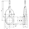 Zasuwa 4"-0072, mocowanie gwint/kołnierz 150x150 MZ
