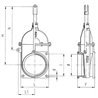 Zasuwa 6"-040, z siłownikiem hydraulicznym art. 0500 MZ