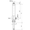 Siłownik zasuwy beczkowozu MZ 4"-6" hydrauliczny dwustronnego działania, art.0551