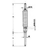 Siłownik zasuwy beczkowozu  MZ 5" hydrauliczny ze sprężyną typu 3, M30x2,0-art.0510