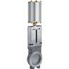 Zasuwa płytowa 6" st.nier. + Cylindry pneumatyczne