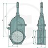 Zasuwa 4"-040, z siłownikiem pneumatycznym dwustronnego działania, art. 0570 MZ