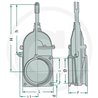 Zasuwa 6"-0044, z siłownikiem pneumatycznym dwustronnego działania art. 0570 MZ