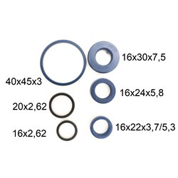 Zestaw uszczelek siłownika 0500, 0510  z tloczyskiem 16mm MZ