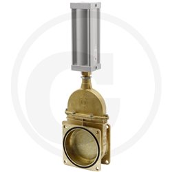 Zasuwa 6"-0075 ECO, z siłownikiem pneumat. dwustr. działania art. 0570 MZ