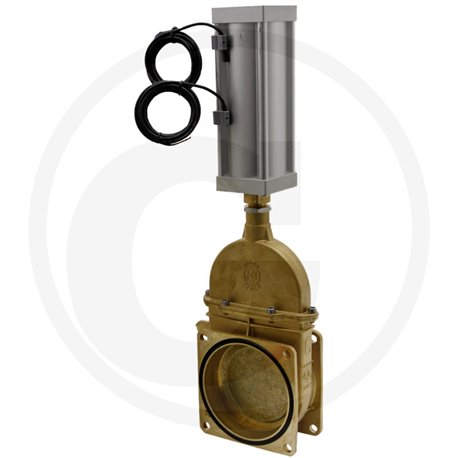 Zasuwa 6"-0075 ECO, z siłownikiem pneumat. dwustr. działania i stykiem art. 0571 MZ