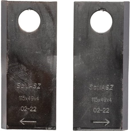 Zestaw noży kosiarki, 6 lewych, 6 prawych 115x49x4 mm