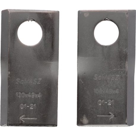 Zestaw noży kosiarki, 100x49x4 mm 6 lewych i 6 prawych