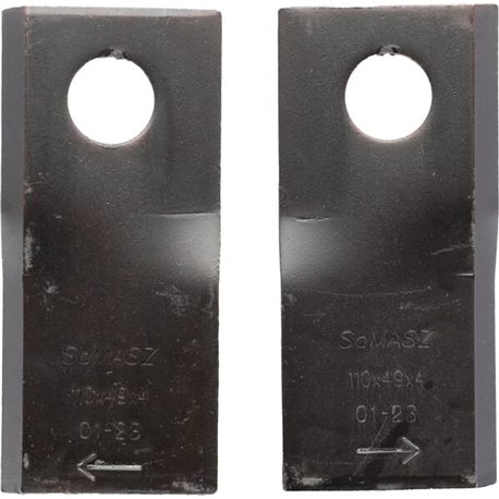 Zestaw noży kosiarki, 110x49x4 mm 6 lewych i 6 prawych