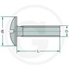 Wkręt M8x20mm Din 88107 z łbem grzybkowym poszerzanym kl.5.6 ocynk