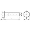 Śruba M20x80 kl.8.8, SW30 cały gwint, czarna (kg) M20x2,50x80