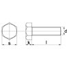 Śruba M18x50 kl.8.8, SW27 cały gwint, czarna (szt) M18x2,50x50