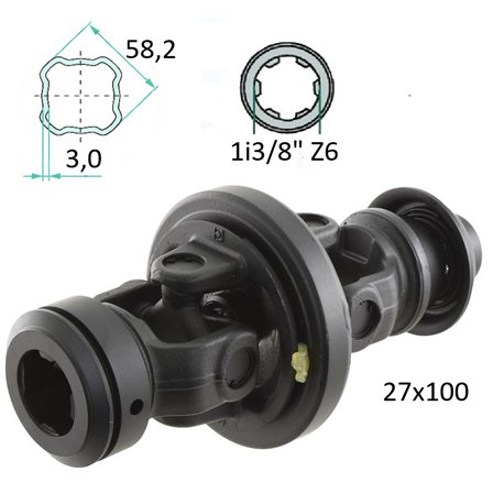  Przegub szerokokątny H7, 1i3/8” Z6 Profil zew. 58,2x3 4T serii S8 SFT
