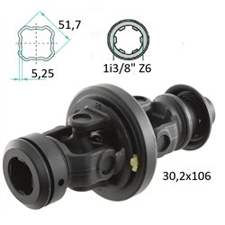  Przegub szerokokątny S8, 1i3/8” Z6 Profil wew. 51,7x5,25 4T serii S8 SFT-30,2x106