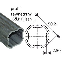 Rura zew. 4T 50,2x2,50 S4 3m, B&P Rilsan SFT