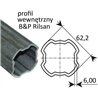 Rura wew. 4T 62,2x6,00 SH/S0 1m, Rilsan SFT