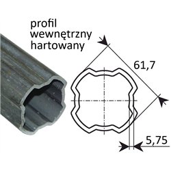 Rura wew. 4T 61,7x5,75 SH/S0 1m,