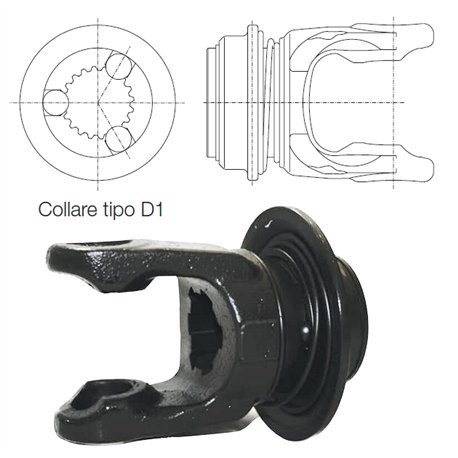 B&P 5720M0451 Widłak RT-D1 1i3/4"Z6- 34,9x106,0 G9 Bondioli Pavesi