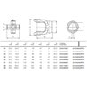 B&P 204046851 Widłak 2 na rurę zew 3T 43,50 mm, 27,0x74,6 G3/G4 Bondioli Pavesi