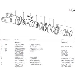 B&P 435000341R Zatrzask widłaka  1i3/8" Z6/Z21 Bondioli Pavesi