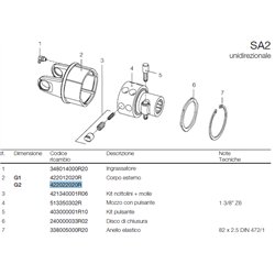 B&P 422022020R Obudowa sprzęgła SA2 - 23,9x61,3 G2 Bondioli Pavesi