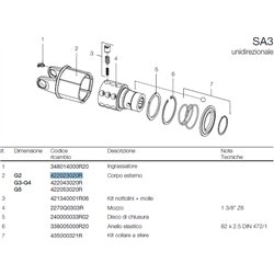 B&P 422023020R Obudowa sprzęgła SA3 -23,8x61,3 G2 Bondioli Pavesi