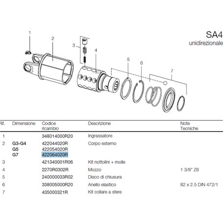 B&P 422064020R Obudowa Sprzęgła SA4 - 30,2x91,4 G7 Bondioli Pavesi