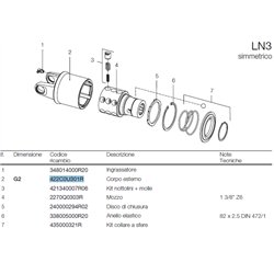 B&P 422C0U301R Obudowa sprzęgła LN3 - 23,8x61,3 G2 Bondioli Pavesi
