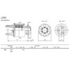 B&P 60B3C3903R Sprzęgło przeciążeniowe LN3 1i3/8" Z6 800Nm - 23,8x61,3 P&P G2/S2 Bondioli Pavesi