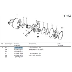 B&P 431062152R Obudowa sprzęgła LR24 - 30,2x91,4 G7 540obr/min Bondioli Pavesi