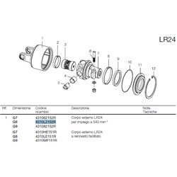 B&P 4310L2152R Obudowa sprzęgła LR24 - 30,2x91,4 G8 540obr/min Bondioli Pavesi