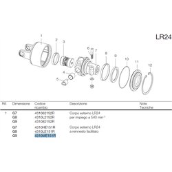 B&P 4310ME151R Obudowa sprzęgła LR24 - 34,6x106,0 G9 Bondioli Pavesi