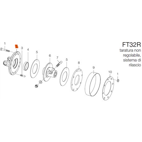 B&P 25308605R Obudowa sprzęgła FT32R - 30,2x79,4 G5 Bondioli Pavesi