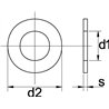 Podkładka M33x60x5 mm, stal DIN 125a Kramp