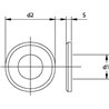 Podkładka M24x44x4 mm, stal oksydowana DIN 6916 Kramp